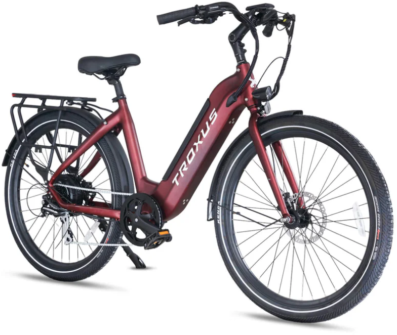 Commuter e-bikes have sturdy all-surface tires, larger batteries, lights, fenders, and a rack to make commuting a breeze.